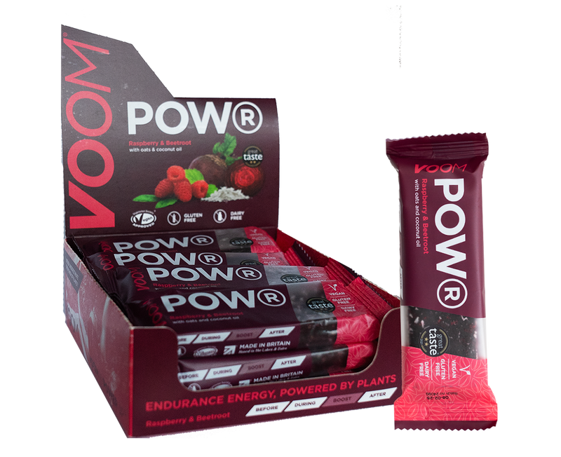 A box of 12 beetroot based energy bars from VOOM Nutrition